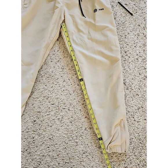 Sol et Al RAWS Track Pants Sand Nylon Lined Black Zipper UK Street Athleisure - Picture 9 of 16